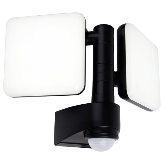 LED Außenwandleuchte "JARO" L:33cm 360°Bewegungsmelder, Außenwandlampe im Functional Style, aus Kunststoff in anthrazit, 23 cm hoch, Maße 33 x 13,3 cm, mit LED Platine Bewegungsmelder