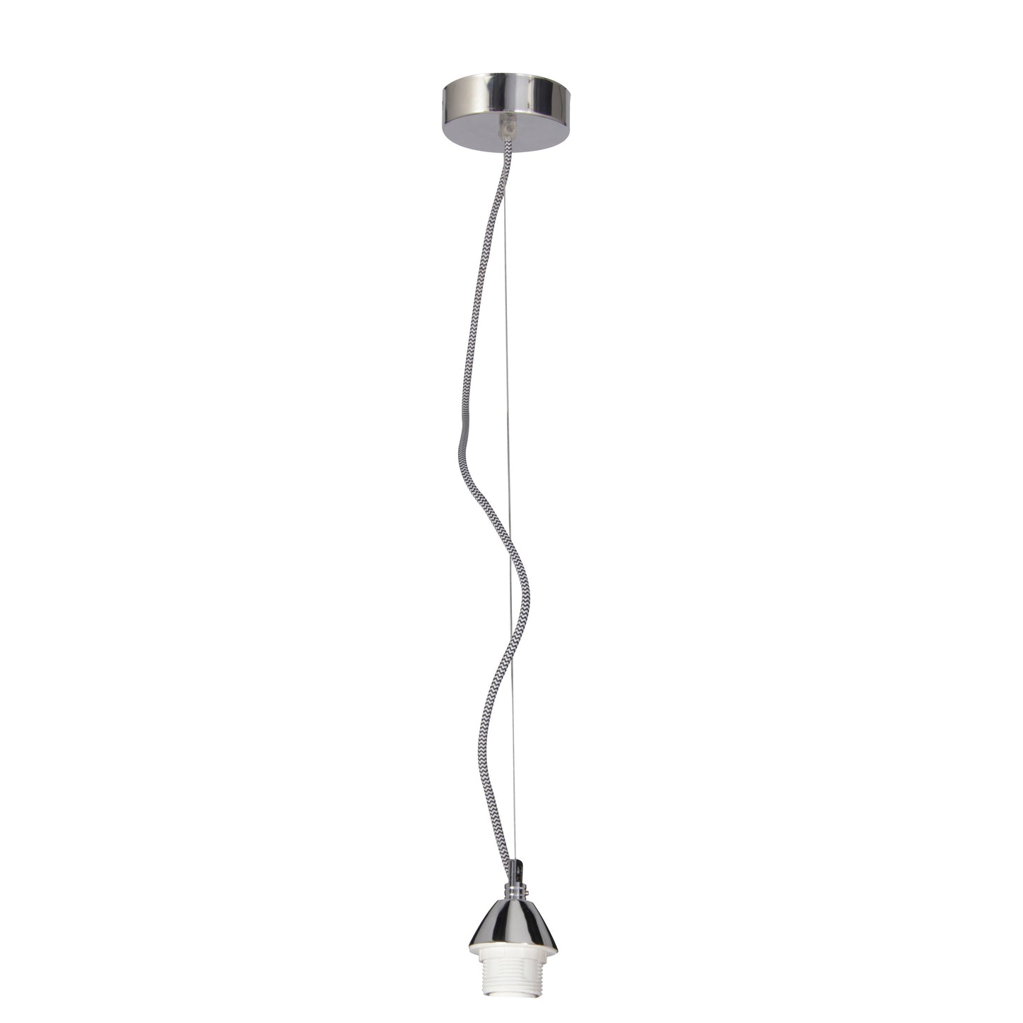 Schraubmantel Pendel Textil 120cm in schwarz/weiß "PENDRE"