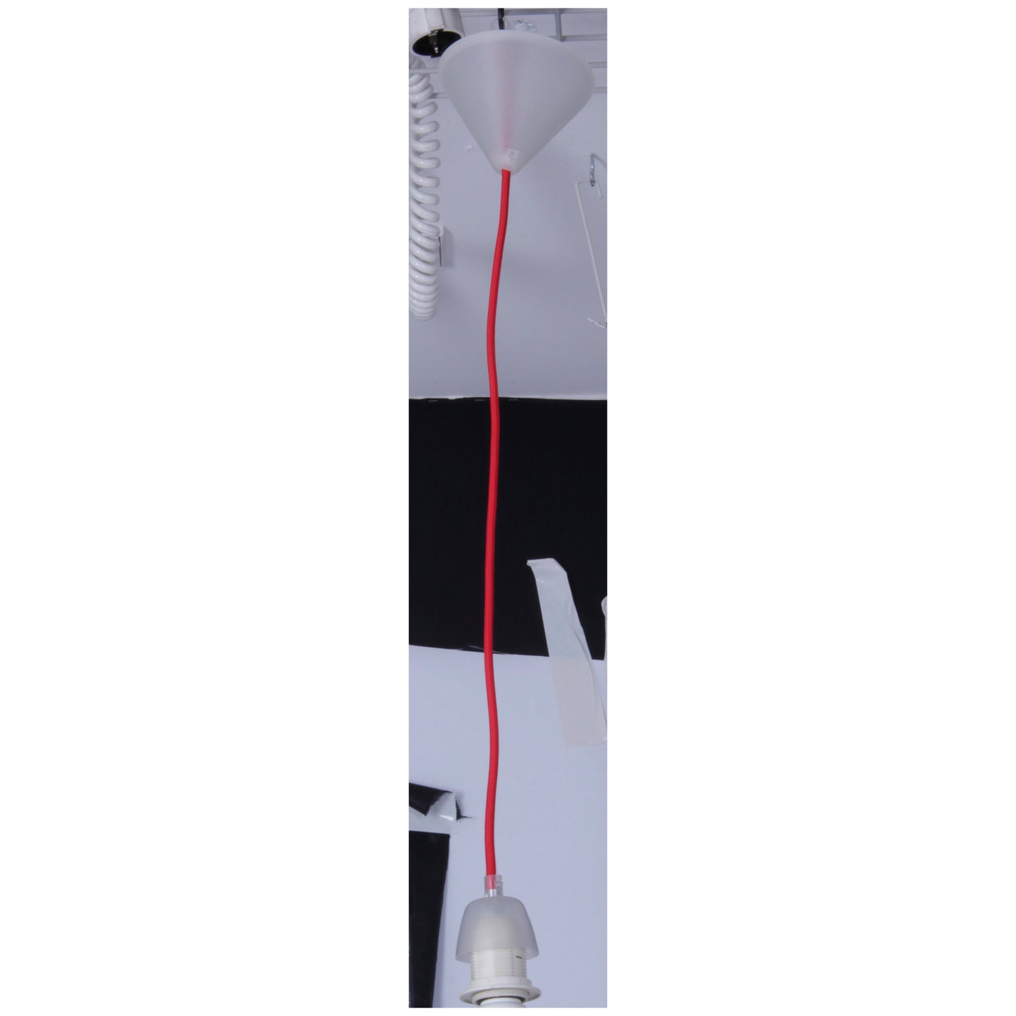 Schraubmantel Pendel 120cm in rot "PENDRE"