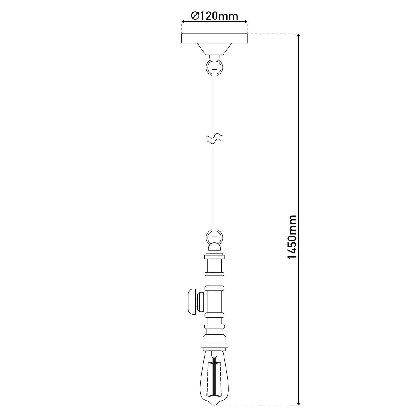 Metallbaldachin "REGIA" H: 145cm inkl. Hanfseil
