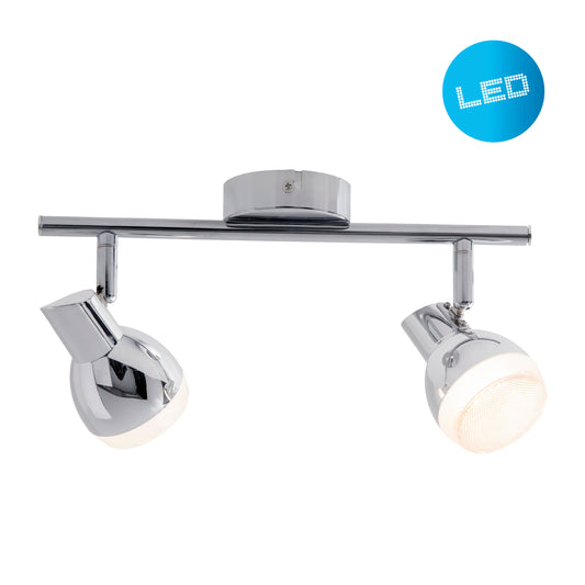 2er LED Wand-/Deckenschiene "CHROMEY" L:30cm