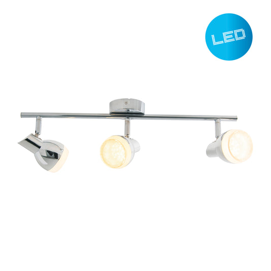 3er LED Wand-/Deckenschiene "CHROMEY" L:48cm