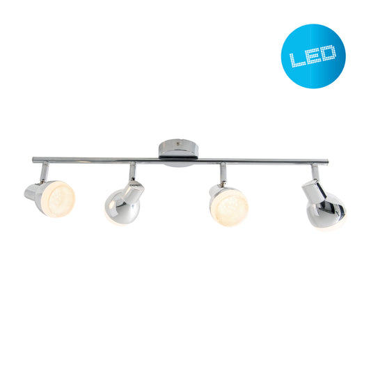 4er LED Wand-/Deckenschiene "CHROMEY"