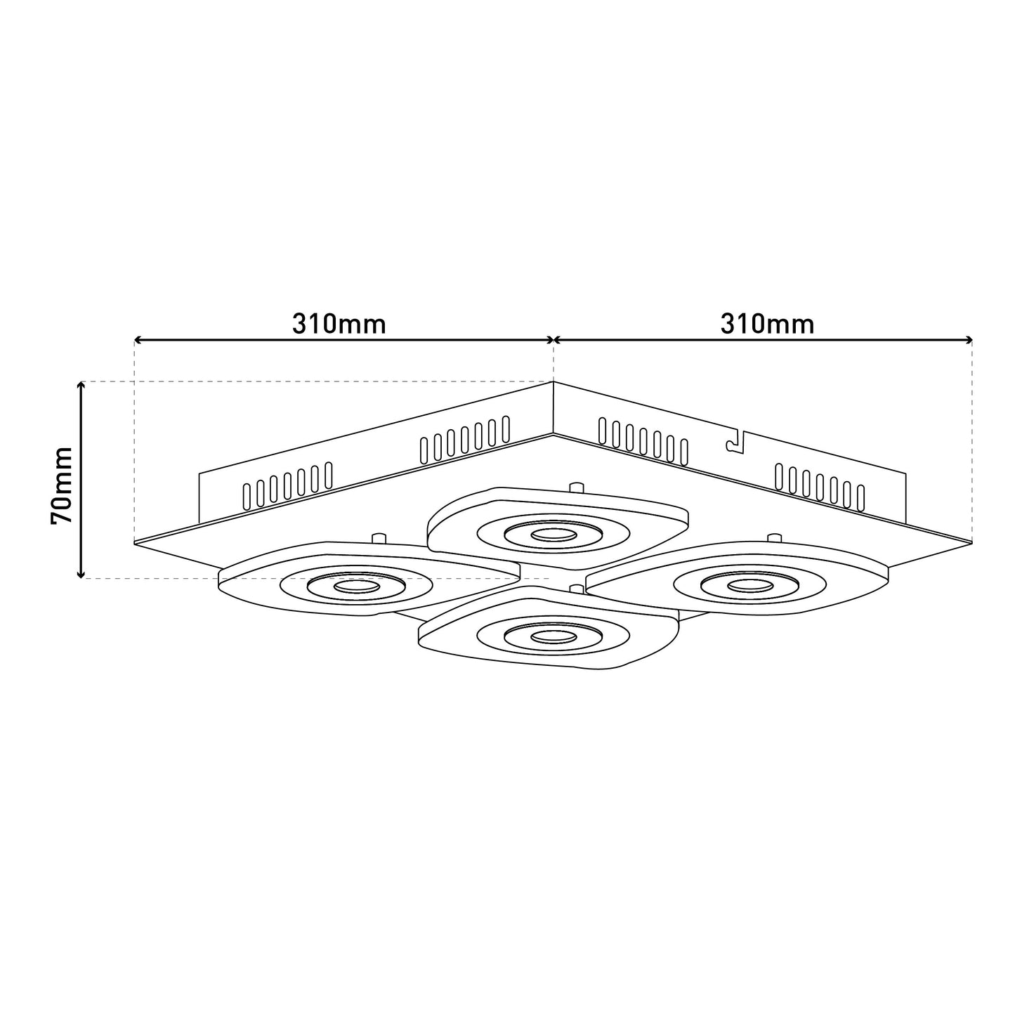 LED Wand- und Deckenleuchte "LUCCA"