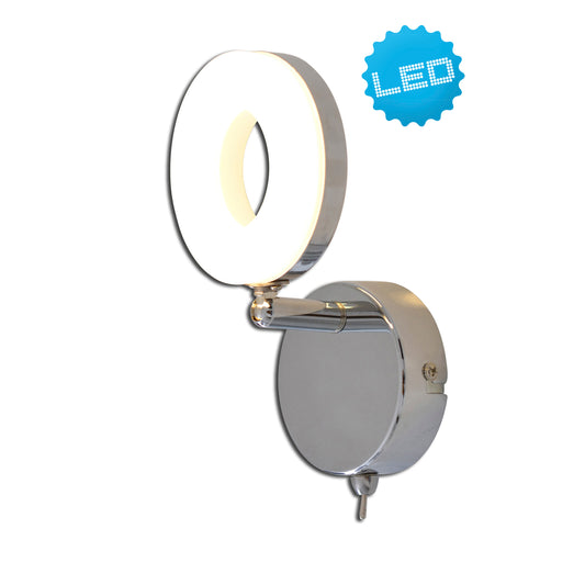 1er LED Wand-/ Deckenspot H: 15cm chrom