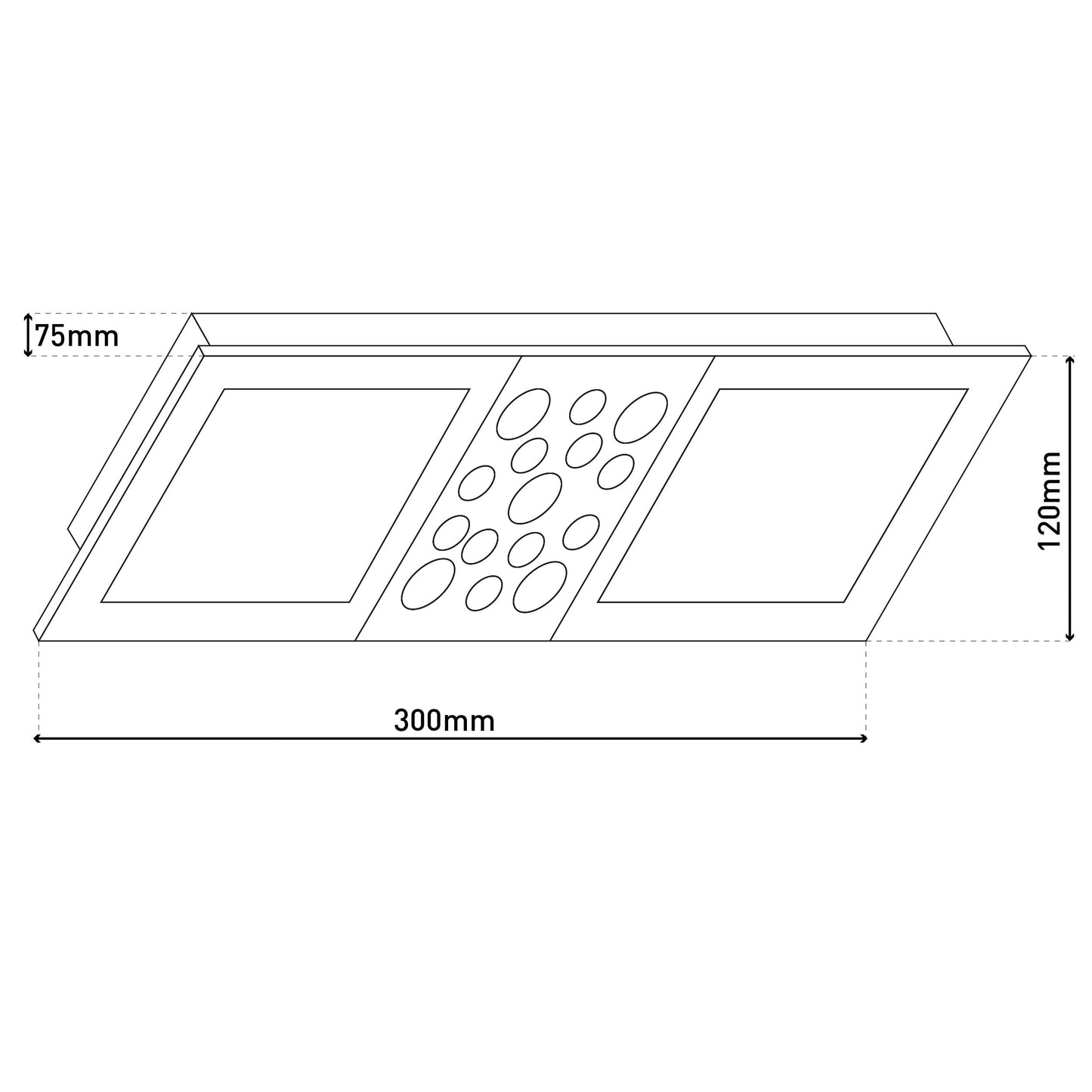 LED Deckenleuchte "CHUR" l:30cm