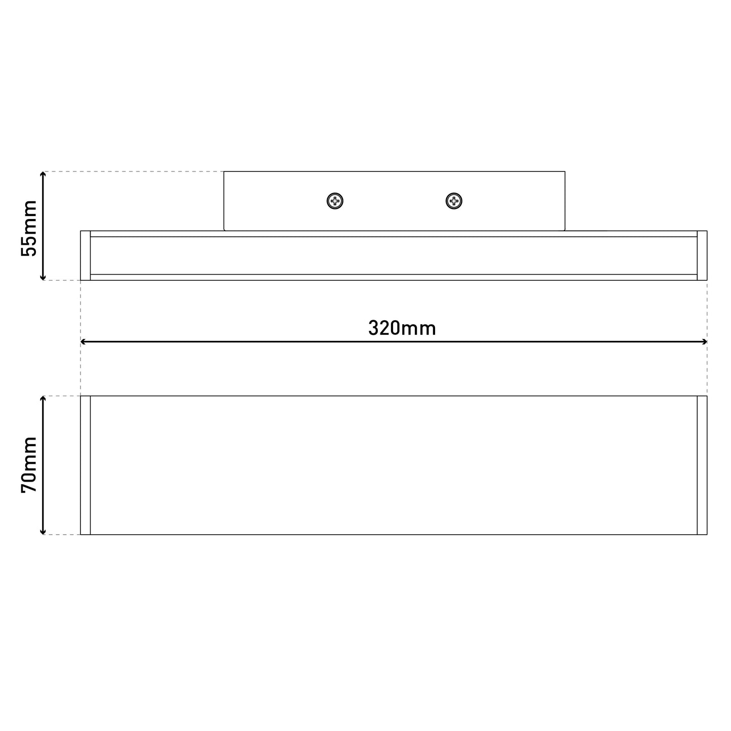 LED Wandleuchte "DUBAI" L:32cm