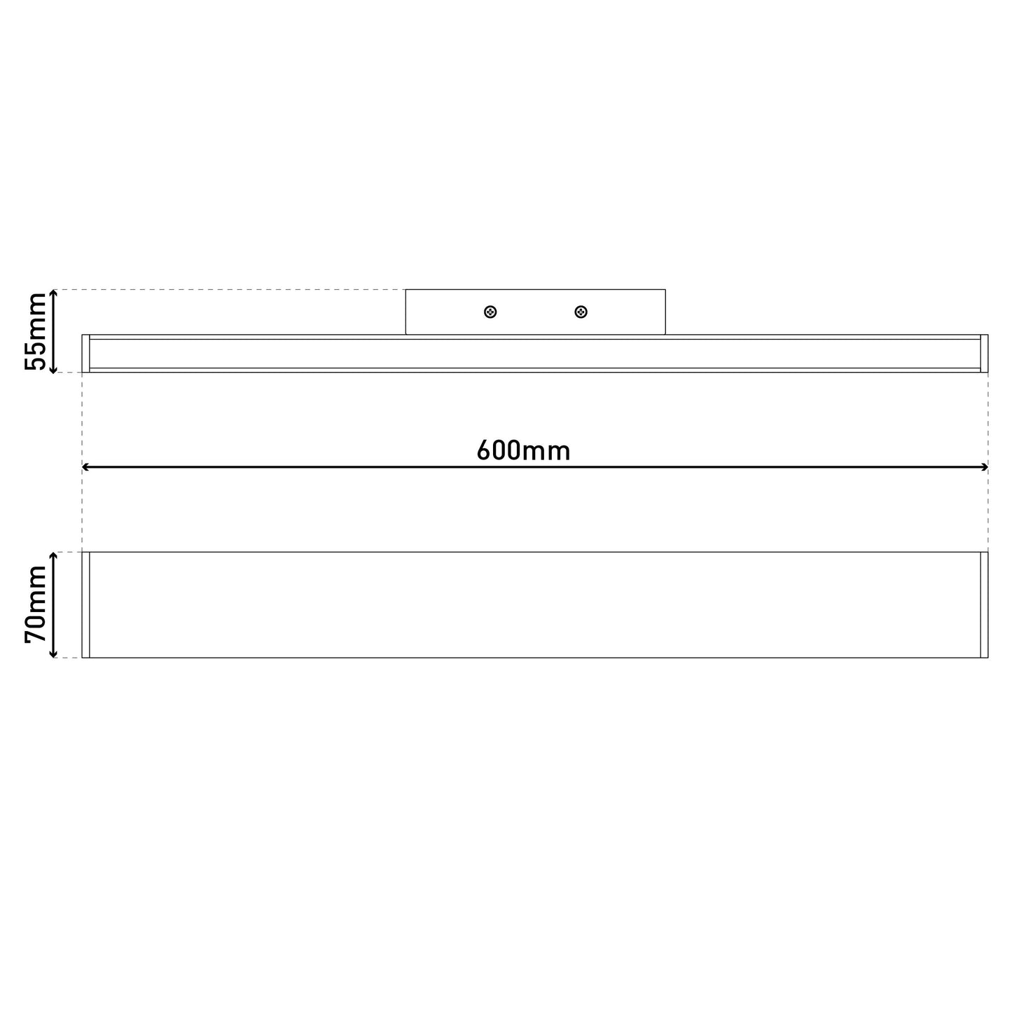 LED Wandleuchte "DUBAI" L:60cm