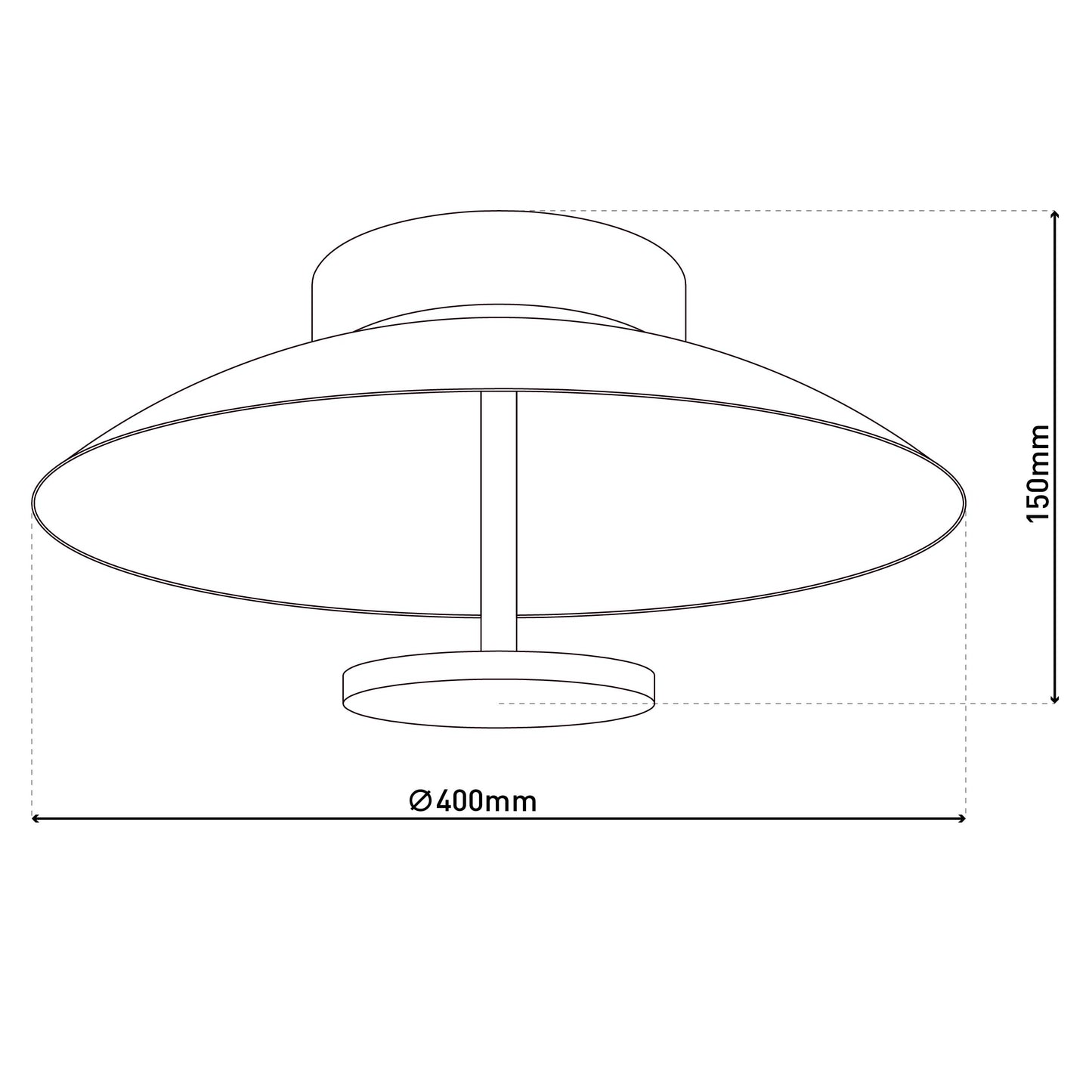 LED Deckenleuchte "FIRENZE" Ø: 40cm schwarz/gold