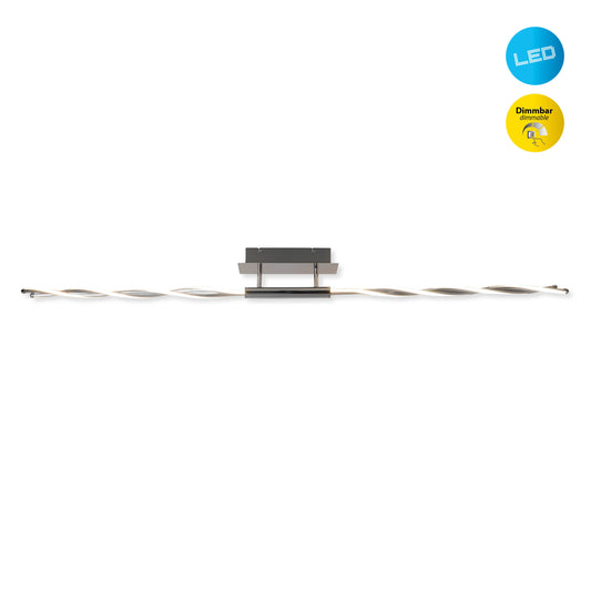 LED Deckenleuchte "TWIST" L: 149cm chrom