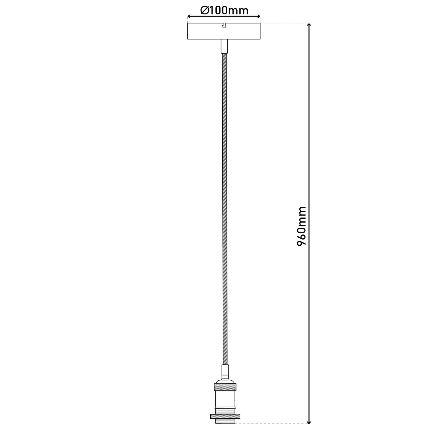 Metallbaldachin "ONTARIO" H: 96cm inkl. Hanfseil