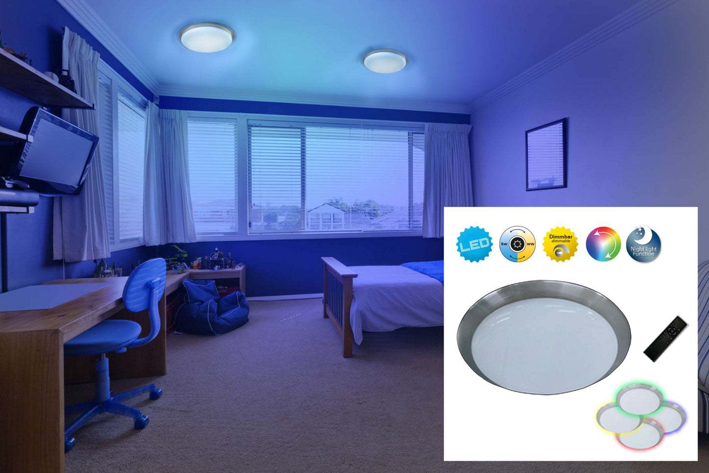 LED Deckenleuchte "TRIEST" Ø: 58,5cm