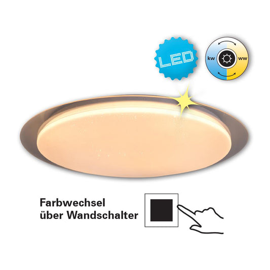 LED / CCT Deckenleuchte "LOCARNO" Ø: 46cm weiß