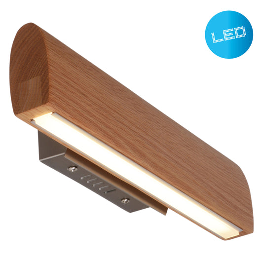 LED Wandleuchte "RONDO" L: 35cm braun