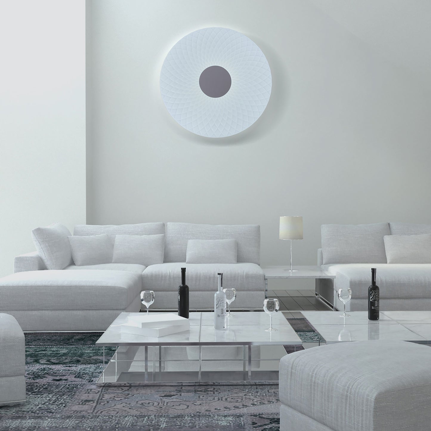 LED Deckenleuchte "PORTO" mit Kristalleffekt d: 48cm