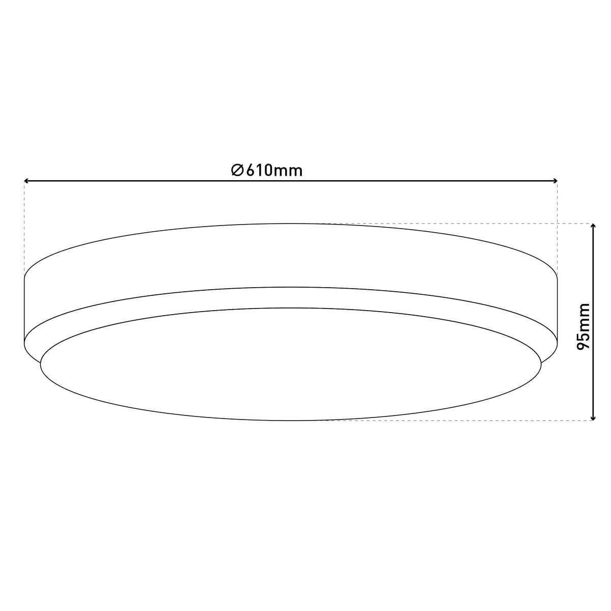 LED Deckenleuchte "LISSABON" inkl. Kristalleffekt Ø: 61cm