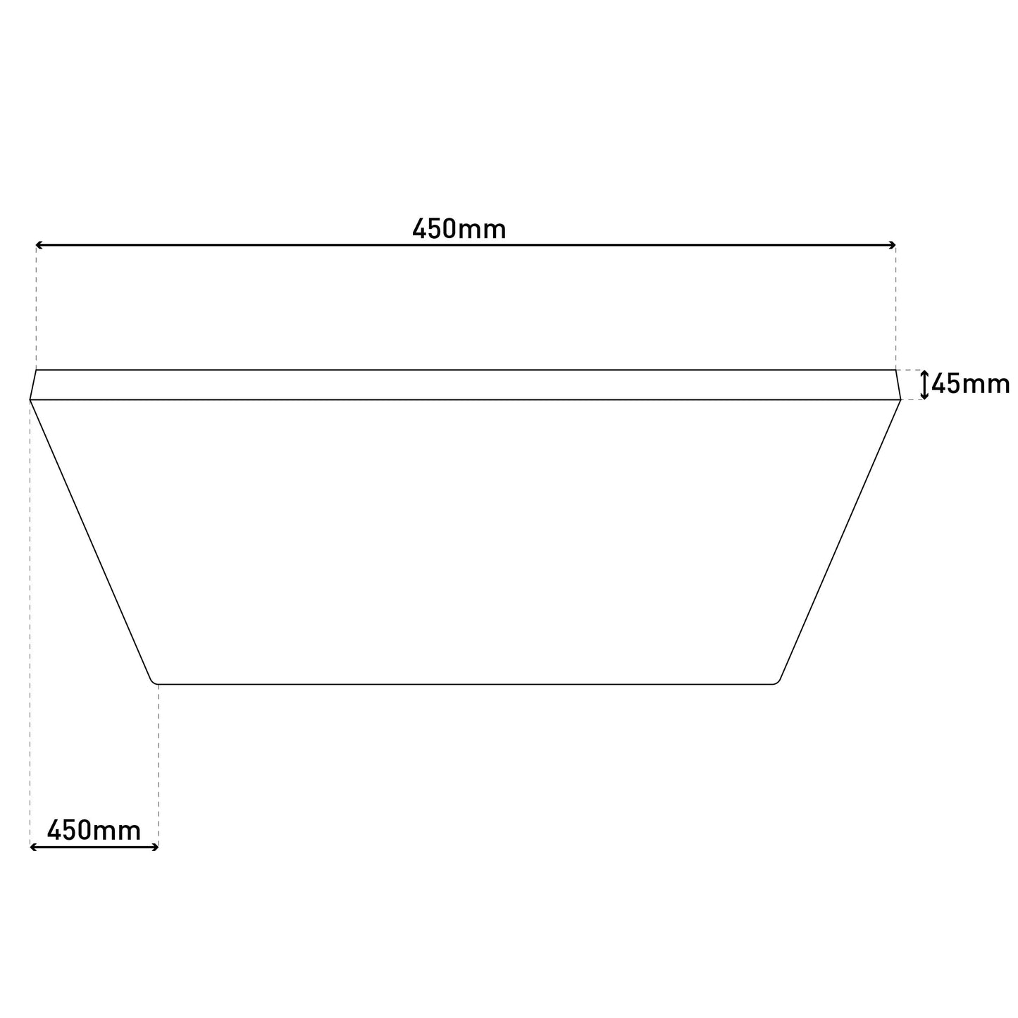 LED / CCT Panel-Deckenleuchte "CARENTE" L/B: 45cm - rahmenlos