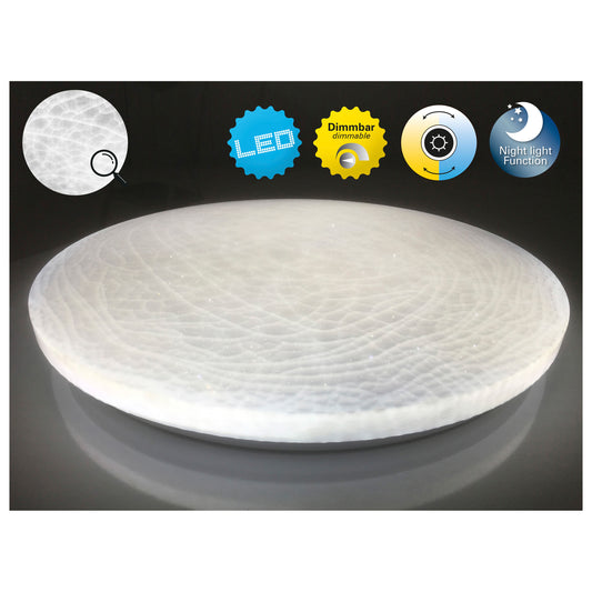 LED / CCT Deckenleuchte "POLARIS" Ø: 48cm Kristalleffekt