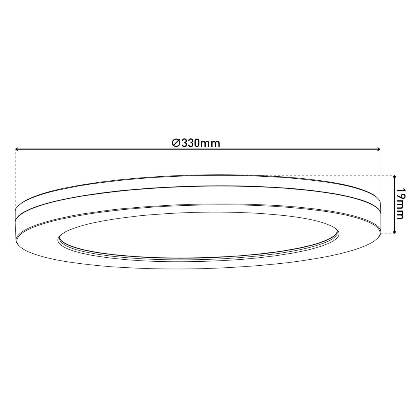 LED / CCT Deckenleuchte "BONUS" Ø: 33cm chrom