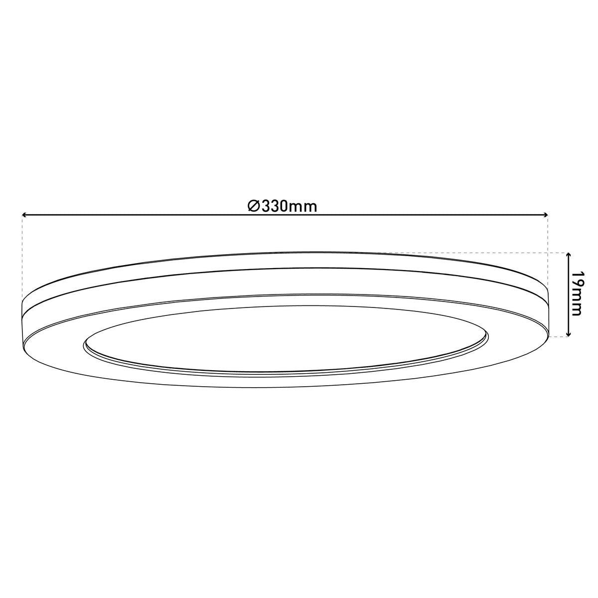 LED / CCT Deckenleuchte "BONUS" Ø: 33cm chrom