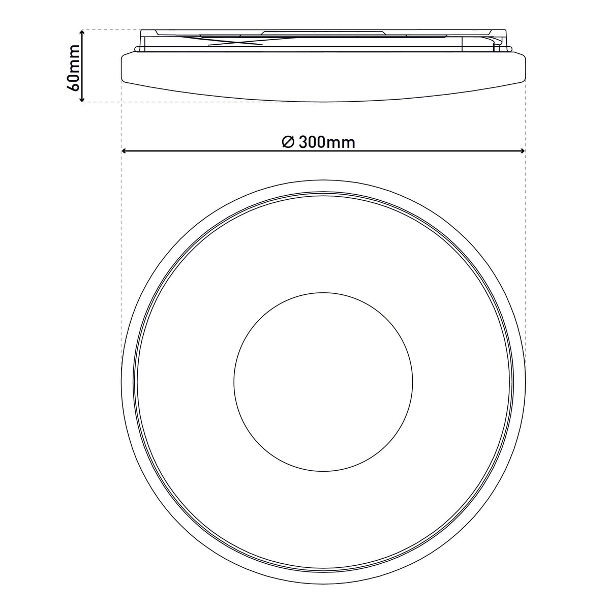 LED Deckenleuchte "PICTON" Ø: 31cm