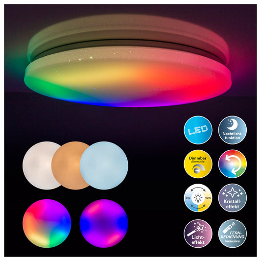LED / CCT / RGB Deckenleuchte "RAINBOW" Ø: 58cm