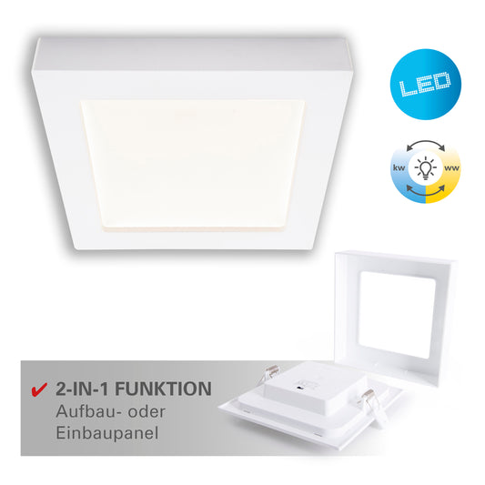 LED Ein-/Aufbauleuchte "KOMPLEX" D:22,7cm