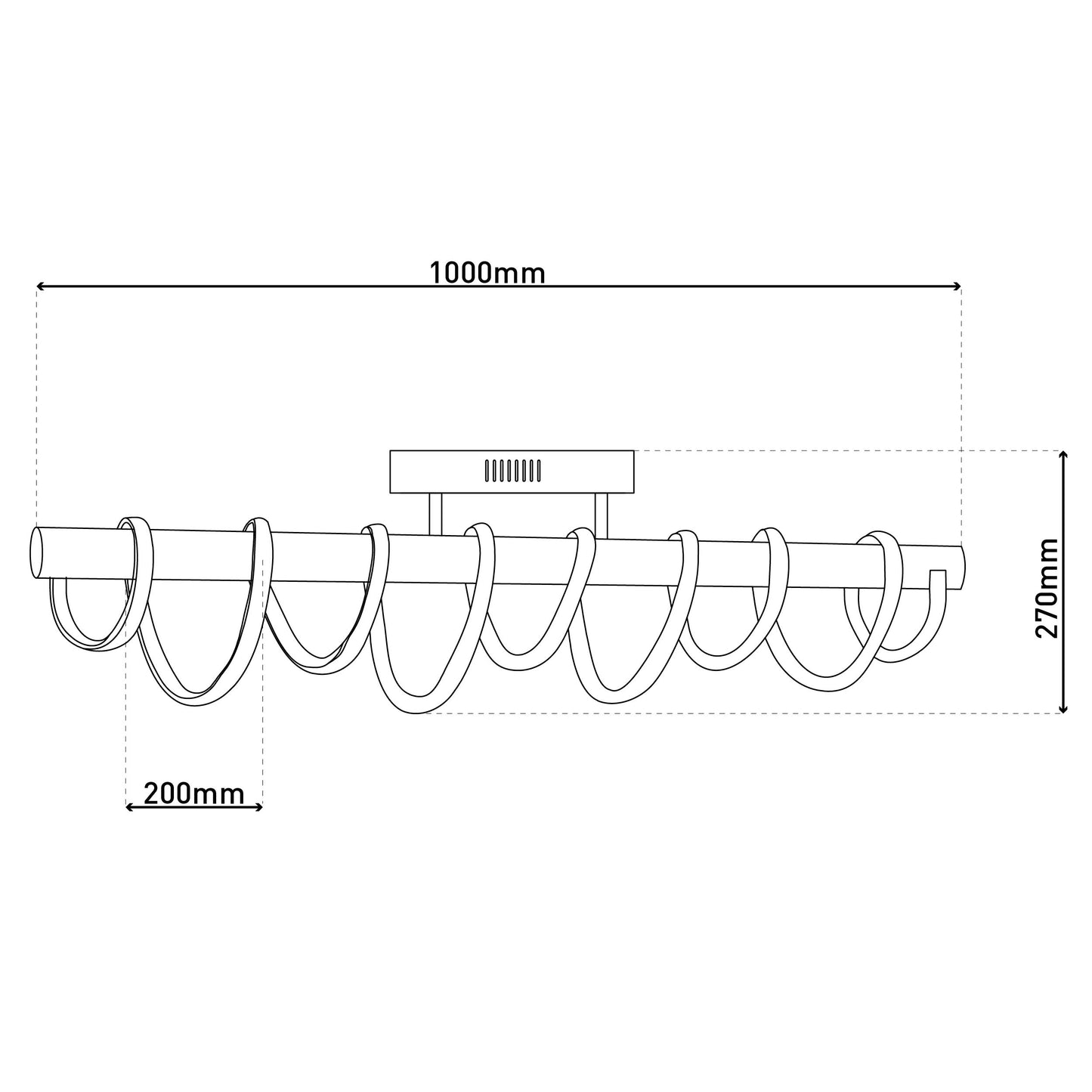 LED Deckenleuchte "BELLEZA" L: 100cm