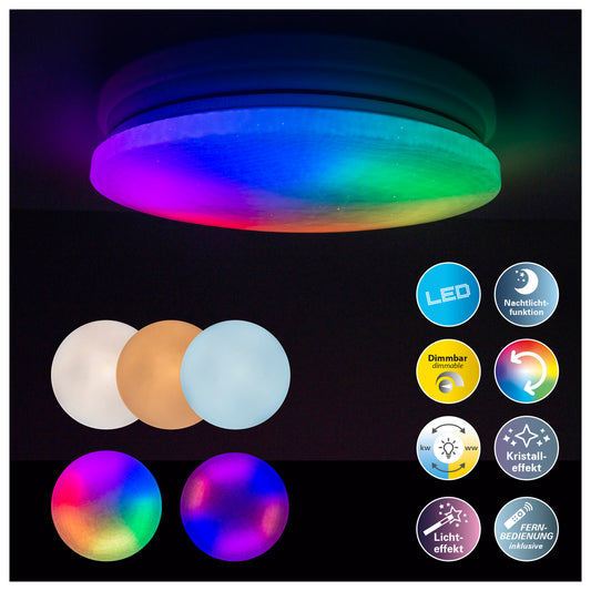 LED / CCT / RGB Deckenleuchte "SLIGO" Ø: 38cm