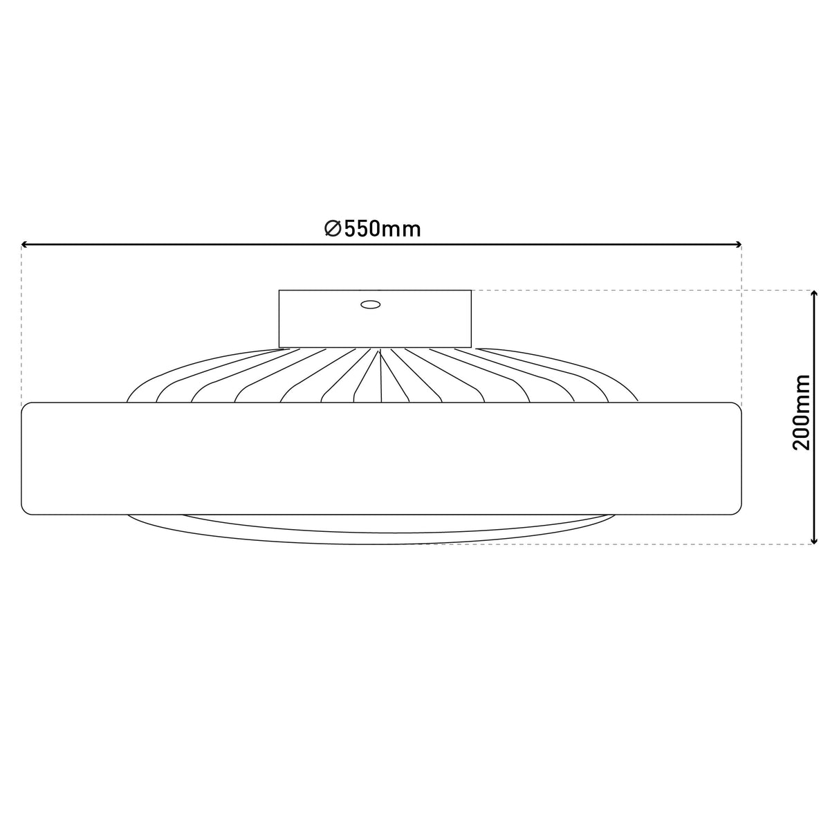 LED Deckenleuchte "VIENTO" inkl. Ventilator Ø: 55cm