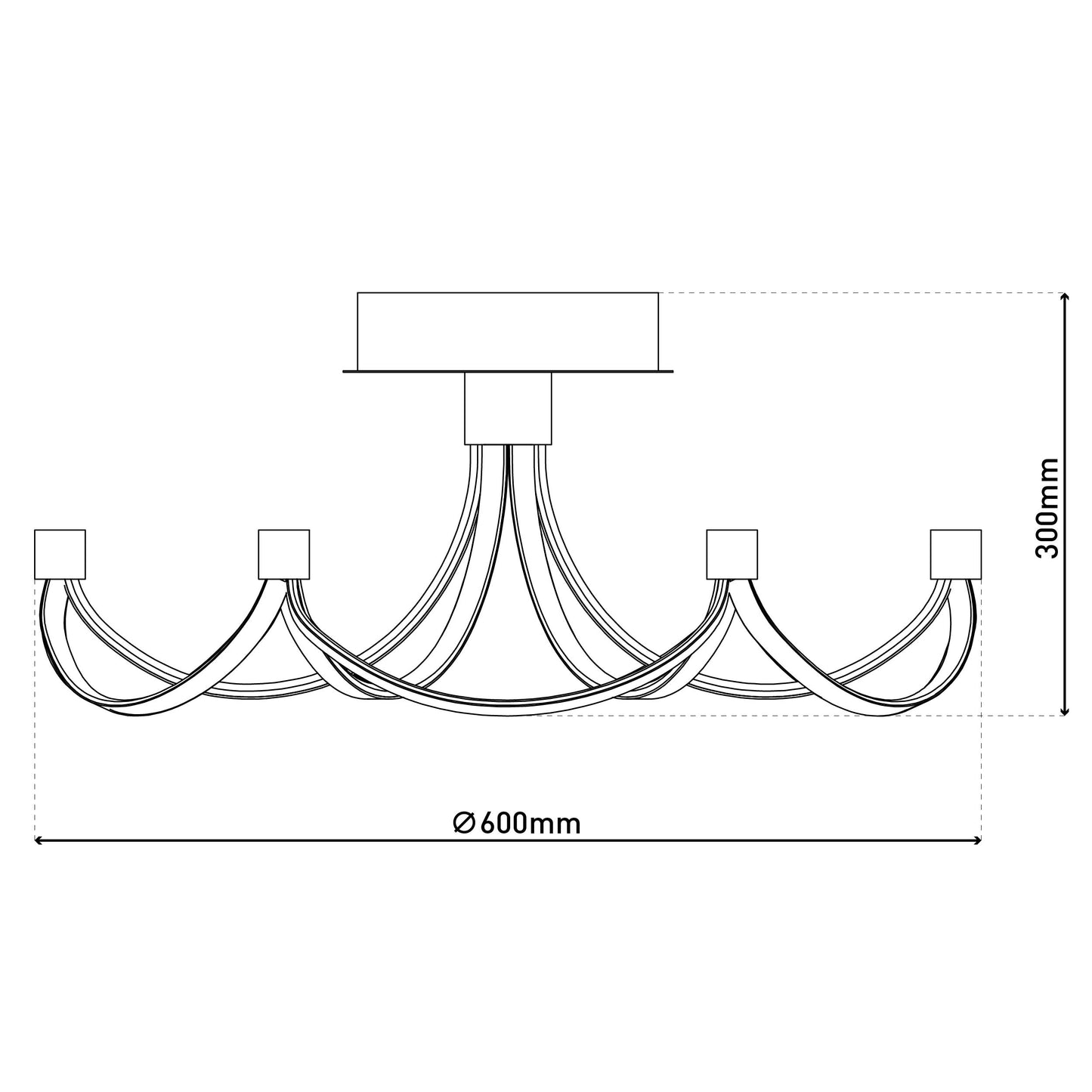 LED Deckenleuchte "FESTOS" Ø: 60cm