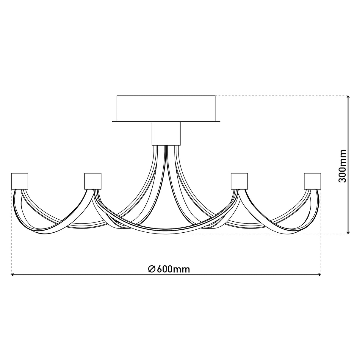 LED Deckenleuchte "FESTOS" Ø: 60cm