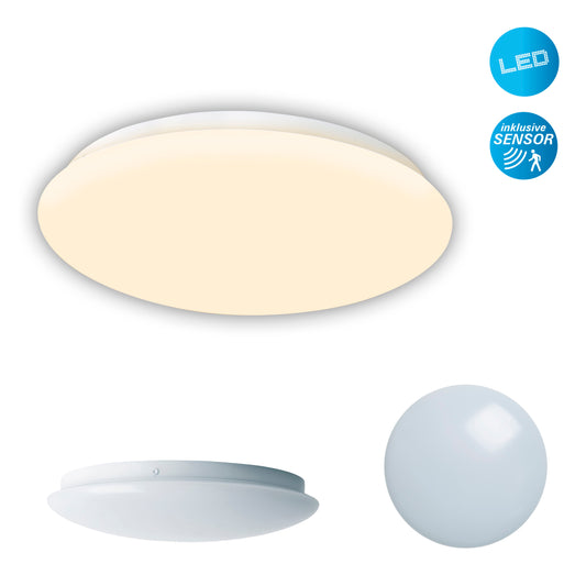 LED Deckenleuchte "MESA" Ø: 28cm weiß inkl. HF-Bewegungsmelder