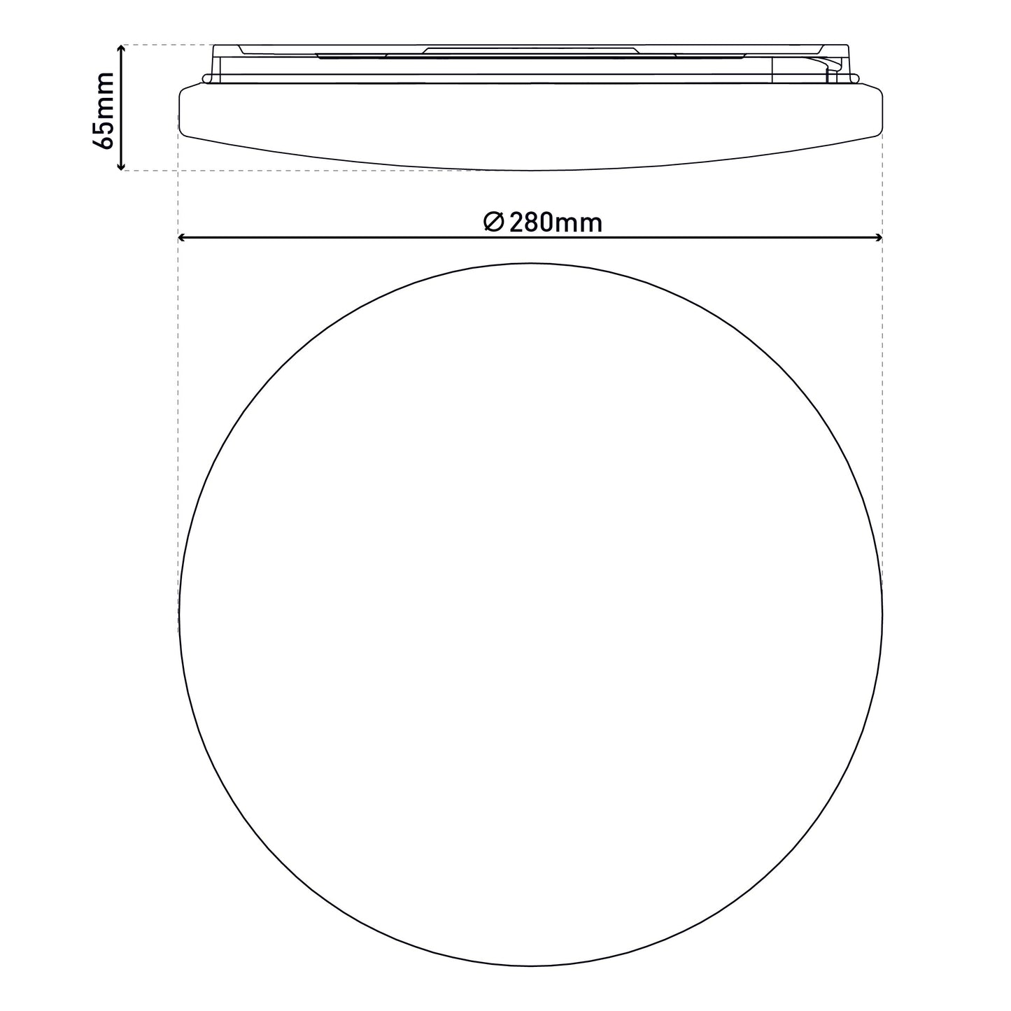 LED Deckenleuchte "MESA" Ø: 28cm weiß inkl. HF-Bewegungsmelder