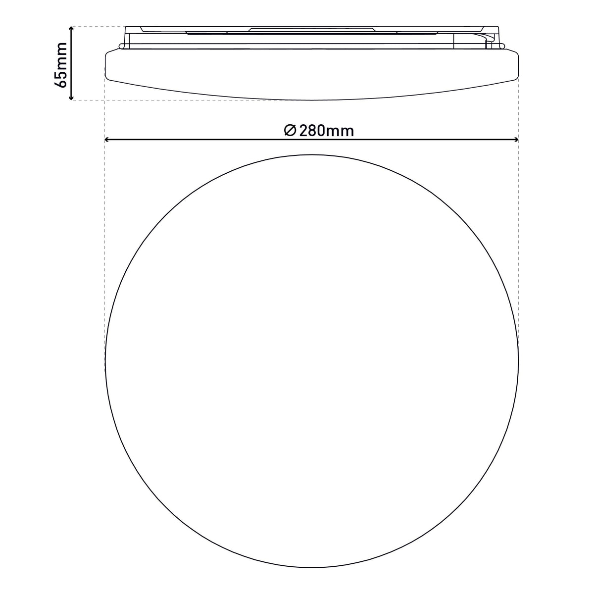 LED Deckenleuchte "MESA" Ø: 28cm weiß inkl. HF-Bewegungsmelder