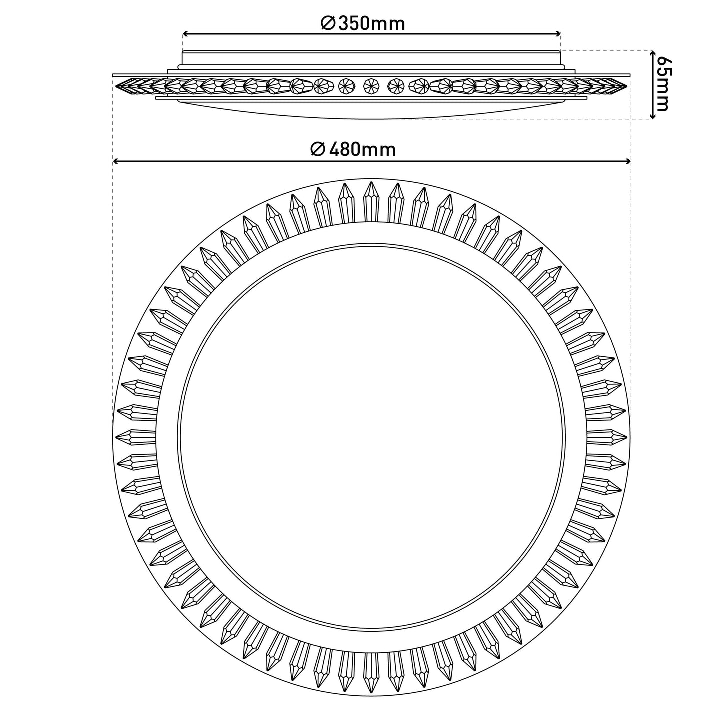 LED / CCT Deckenleuchte "MADISON" Ø: 48cm