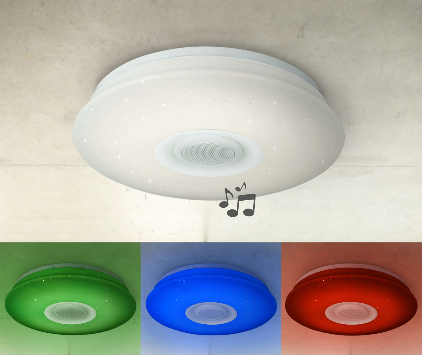 LED / CCT / RGB Deckenleuchte "MONTREAL" inkl. Bluetooth Ø: 40cm