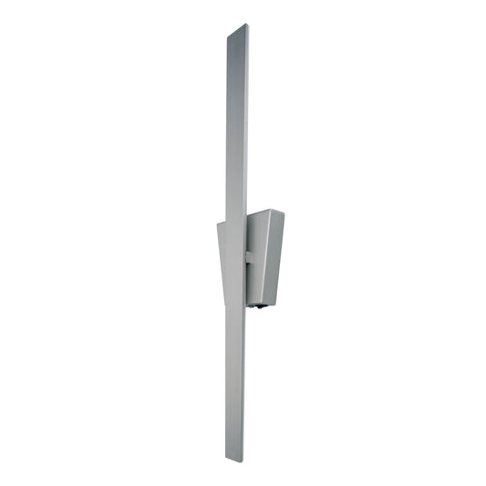 Wandleuchten - LED Wandleuchte "TREVOR" nickel matt, Wandlampe im Modern Style, ausMetall und Kunststoff in nickelmatt, 62 cm hoch, Maße 10 x 4,5 cm, inkl. LED Kippschalter