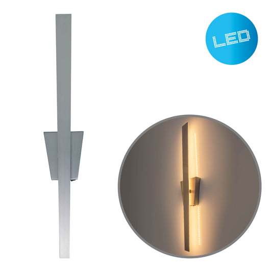 LED Wandleuchte "TREVOR" H: 62cm nickel matt