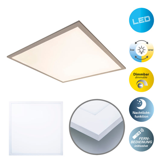 LED / CCT Panel-Deckenleuchte "NICO" L/B: 59,5cm