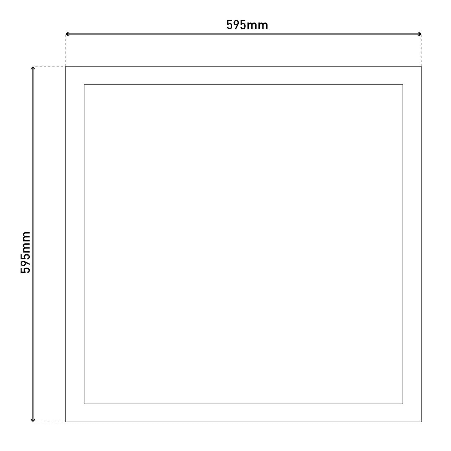 LED / CCT Panel-Deckenleuchte "NICO" L/B: 59,5cm