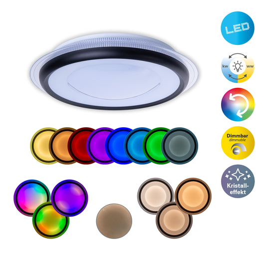 LED / CCT / RGB Deckenleuchte "CANNA" Ø: 45cm