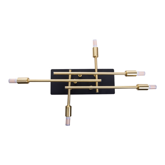 LED Deckenleuchte "ANCONA" inkl. Backlight L: 45,1cm schwarz / gold