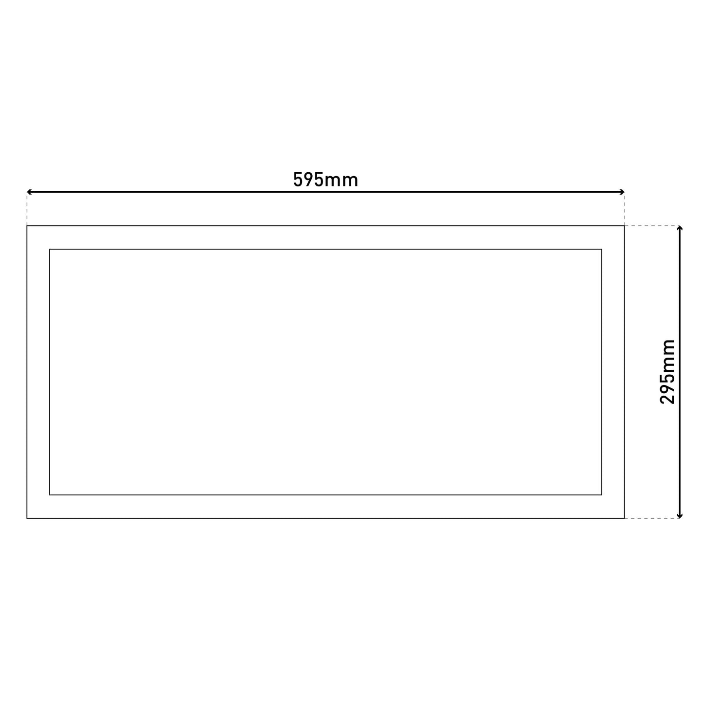 LED Aufbaupanel "NICOLA" 29,5 x 59,5cm weiß