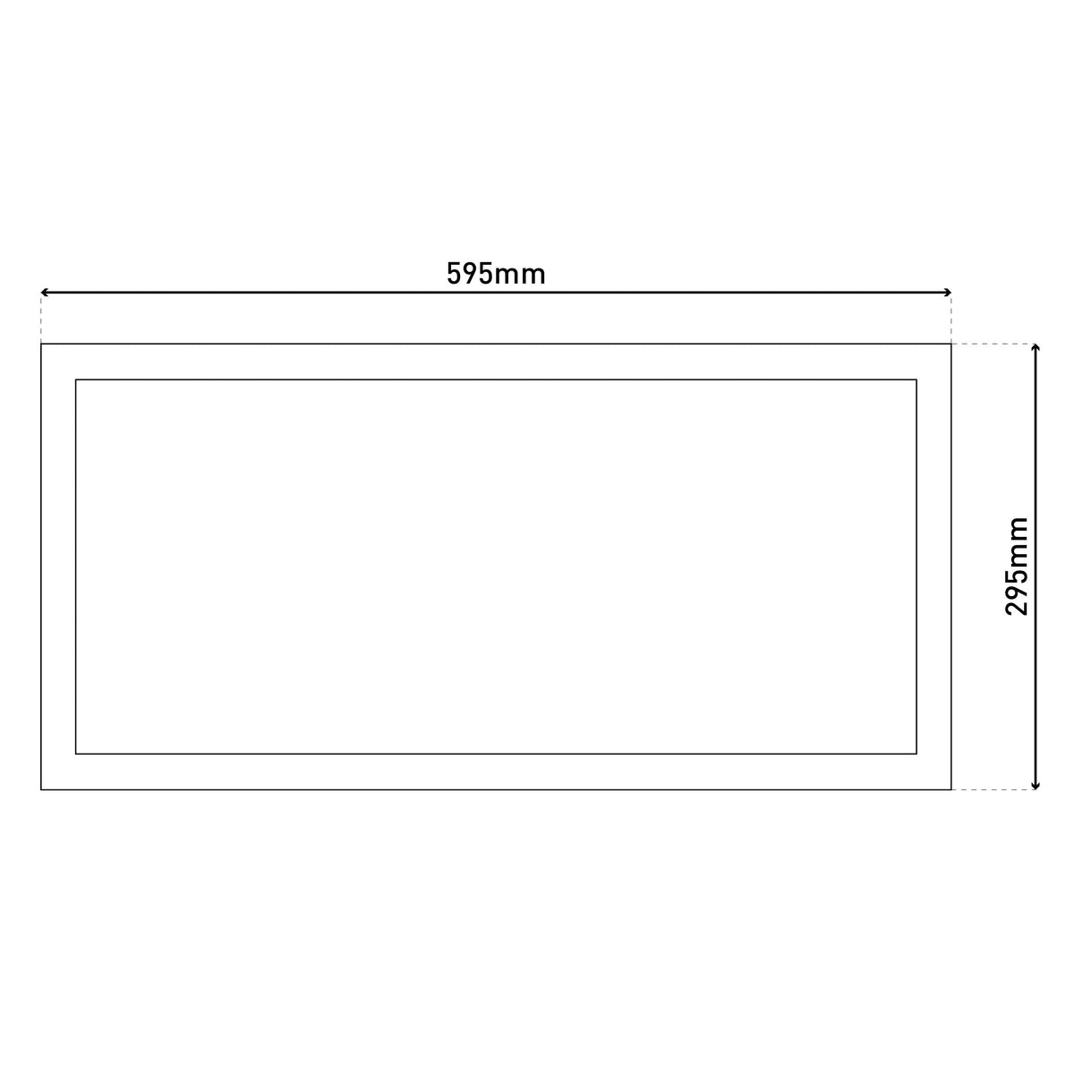 LED Aufbaupanel "NICOLA" 29,5 x 59,5cm weiß
