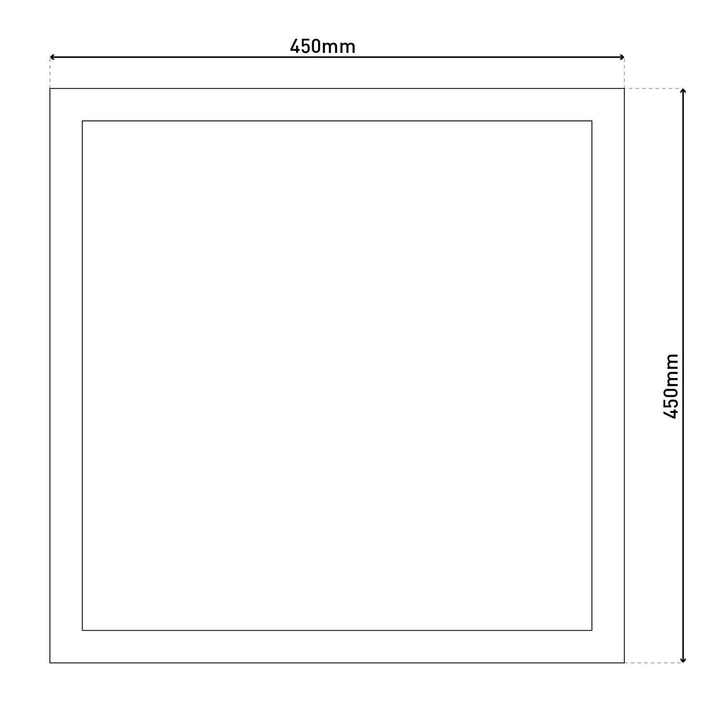 LED Aufbaupanel "NICOLA" L/B: 45cm weiß