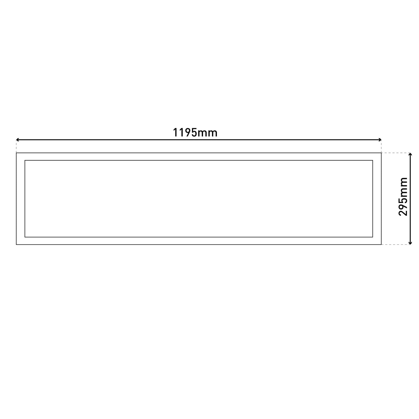 LED Aufbaupanel "NICOLA" 119,5 x 29,5cm weiß