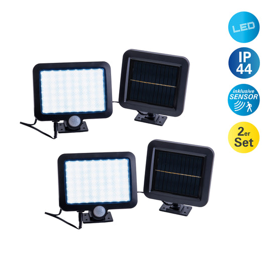 2er-Set LED Solar-/Außenwandleuchte "PEPE"
