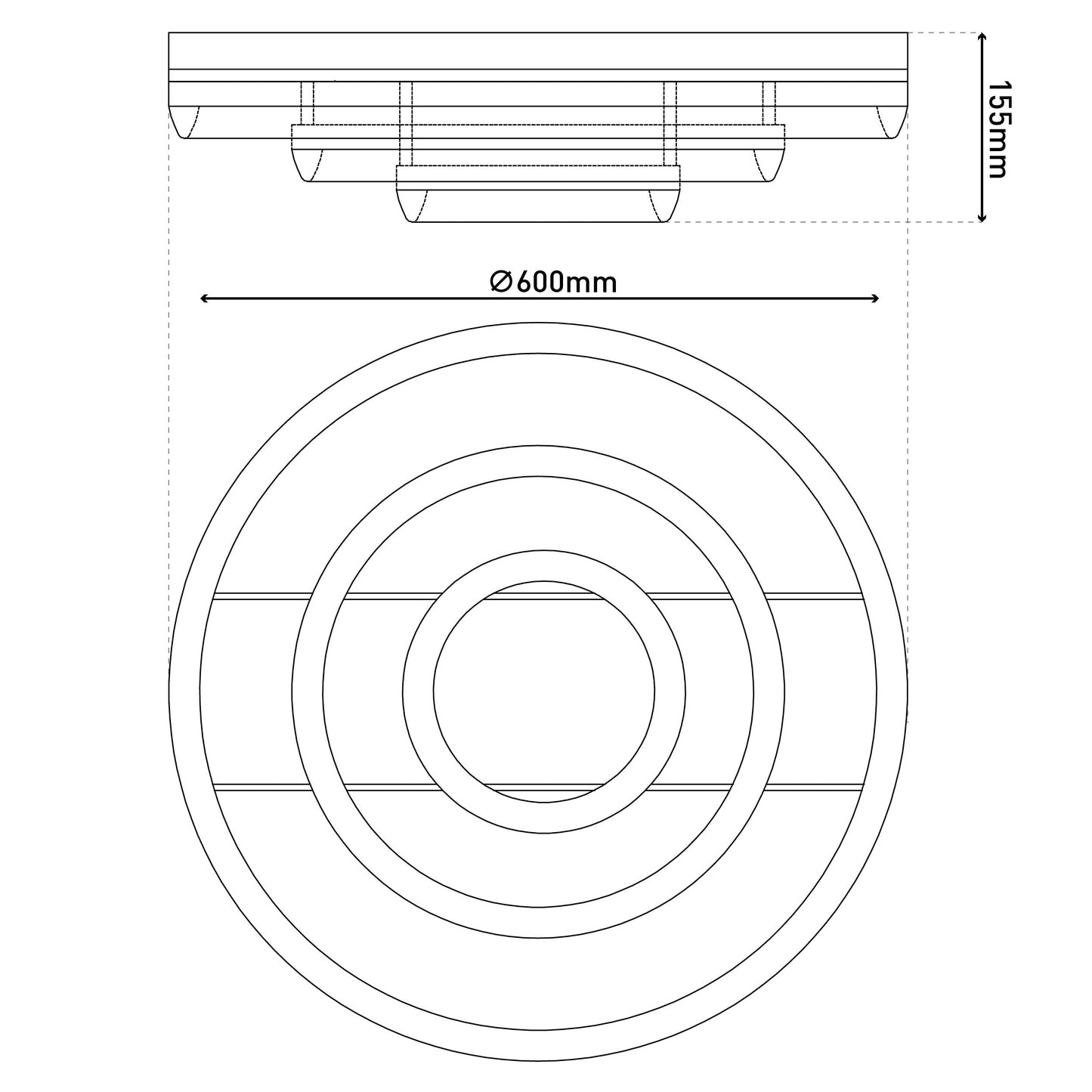 LED / CCT Deckenleuchte "CIRCULO" Ø: 60cm