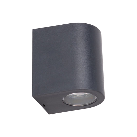 Außenwandleuchte "ALECTO" H:10cm, Außenwandlampe im Modern Style, aus Kunststoff in schwarz, 10 cm hoch, Maße 6,8 x 8,8 cm, mit GU10